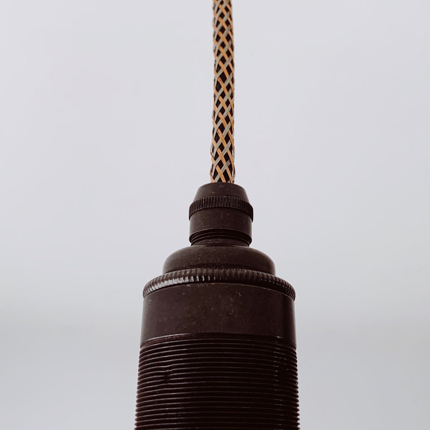 Pewter single drop pendant light (without bulb)