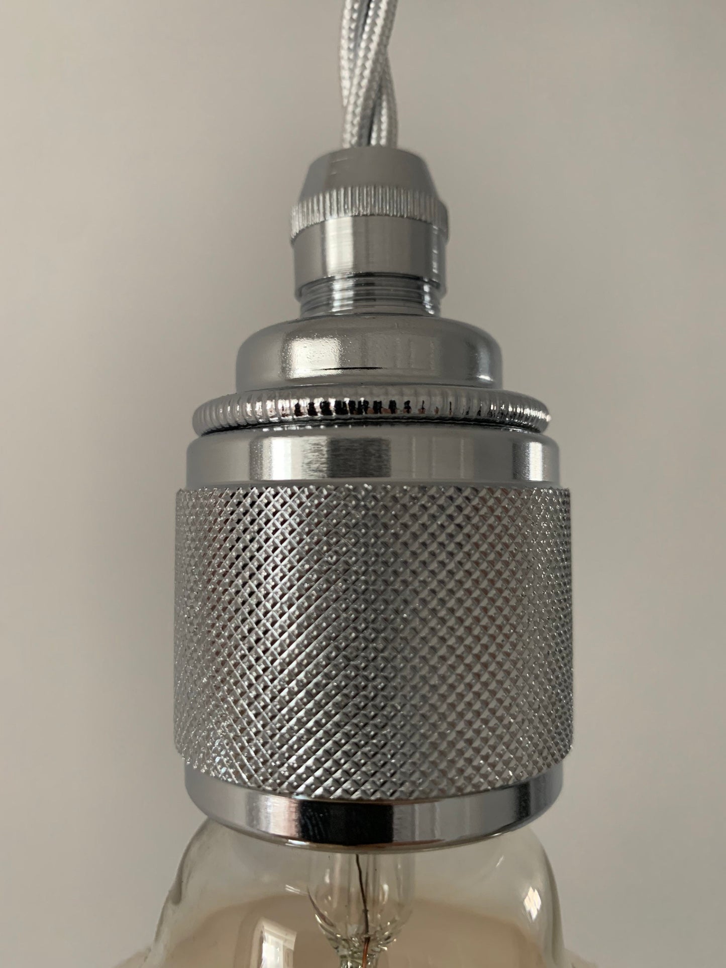 Chrome single drop wall light (Without bulbs)