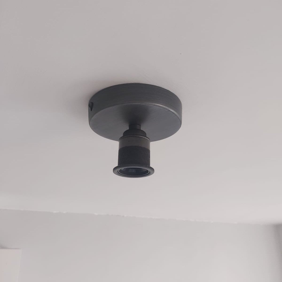 Pewter batten lamp holder (without bulb)