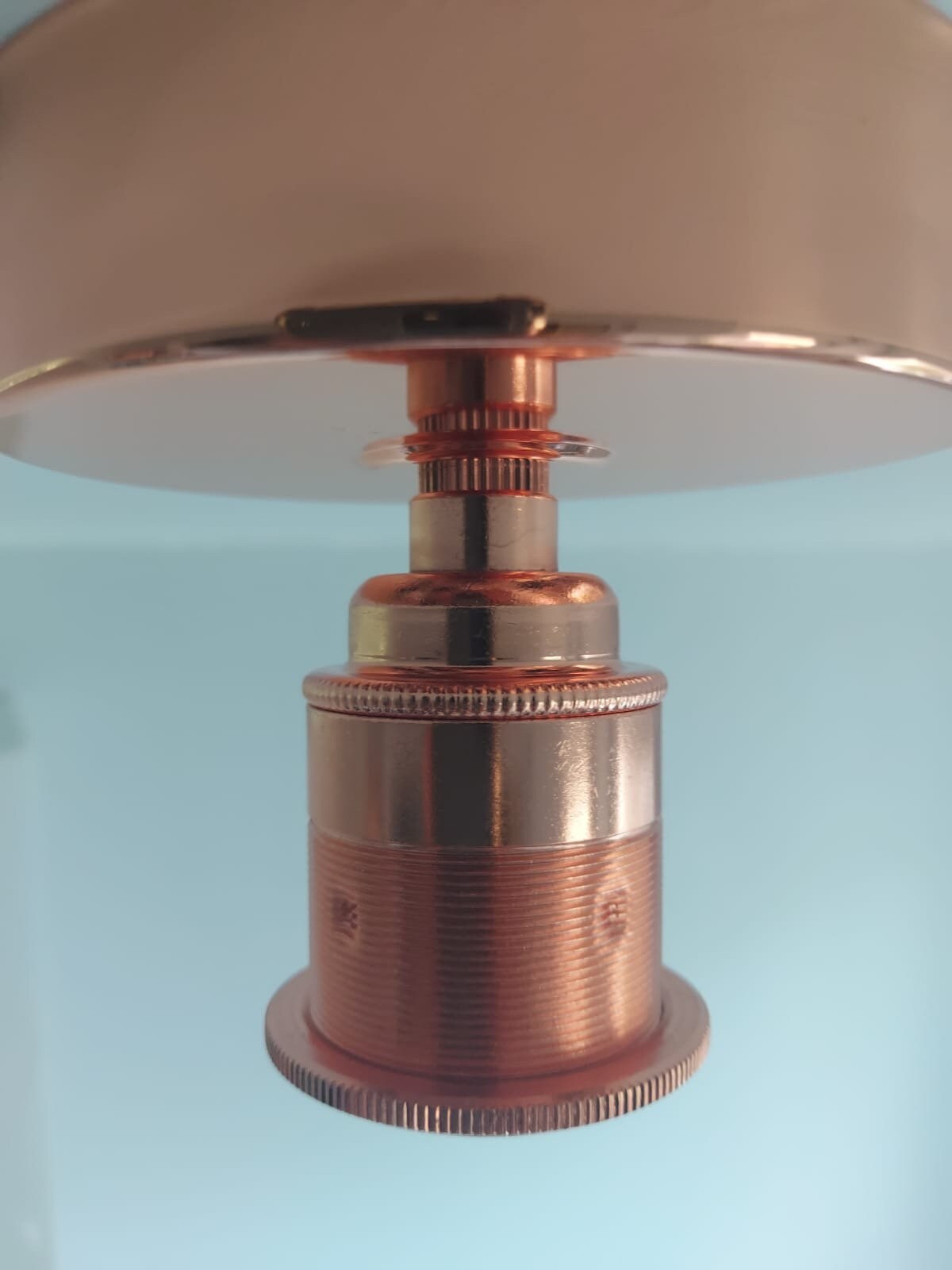 Polished copper batten lamp holder (without bulb)