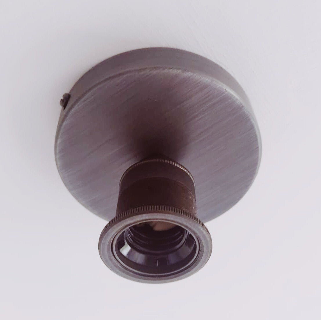 Pewter batten lamp holder (without bulb)