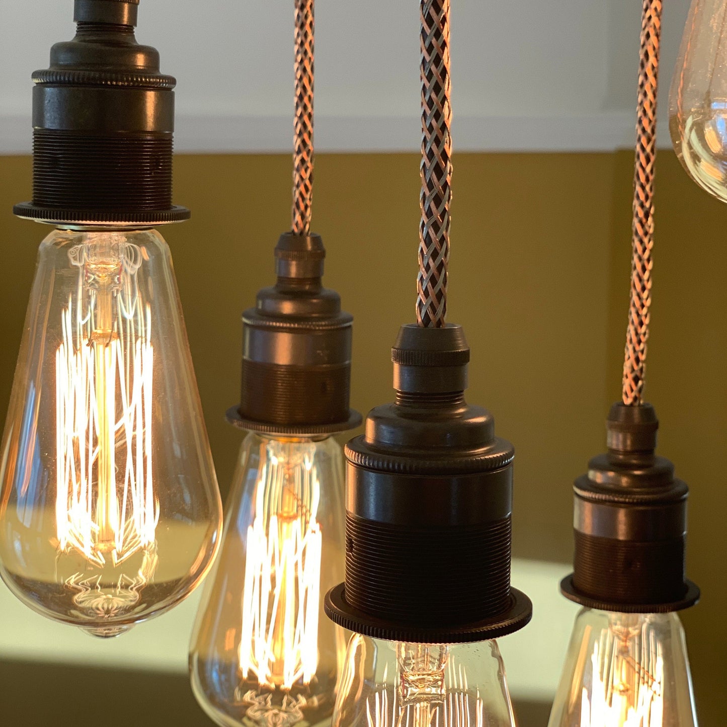 5 Drop Pewter Pendant Light (Without bulbs)