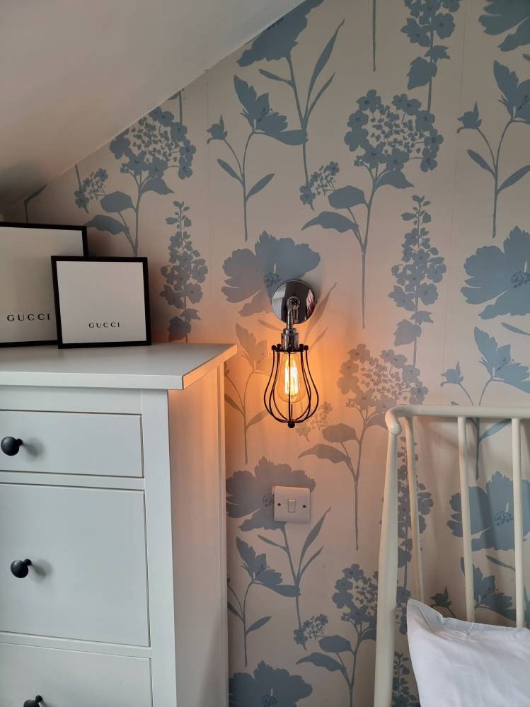 Chrome Bell Cage wall light (without bulb)